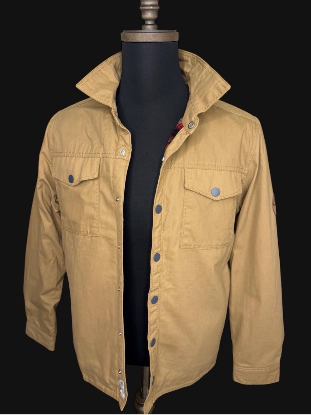 MBX Men’s Sherpa Lined Utility Jacket Tan Size Small